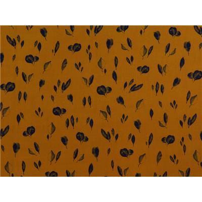 Tissu Crepe Viscose Feuilles d'Automne