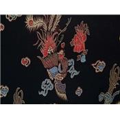 Tissu Satin Jacquard Dragons