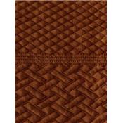 Tissu Jersey Matelassé Cognac Foncé Motif Graphiques