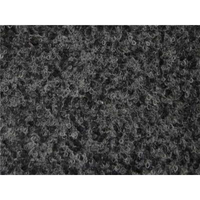 Tissu Lainage Gris Bouclette Noir