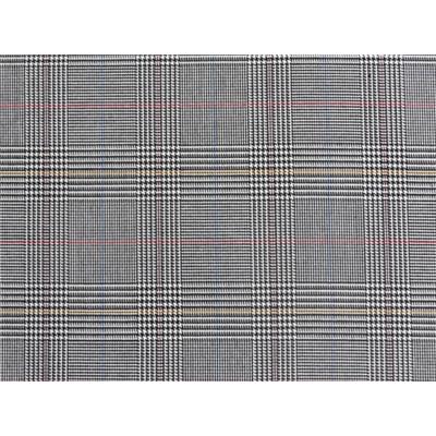 Tissu Prince de Galles Lignes Rouge / Bordeaux / Moutarde