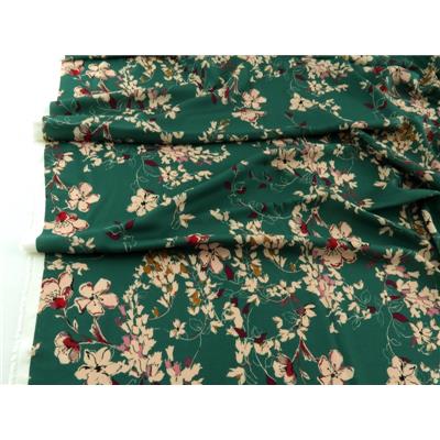 Tissu Twill de Viscose Fleuri