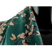 Tissu Twill de Viscose Fleuri