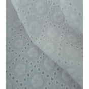 Tissu Broderie Anglaise & Dots Blanc