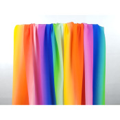 Tissu Crepe de Chine 100 % Soie Rainbow