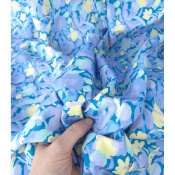 Tissu Popeline 100 % Coton Watercolor Flower