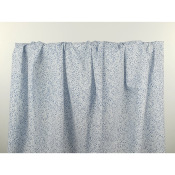 Tissu Popeline Fleurs Gris / Bleu