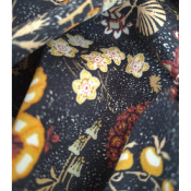 Tissu Satin de Coton Boho Graphics