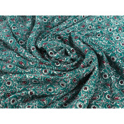 Tissu Sergé Viscose Cachemire Vert