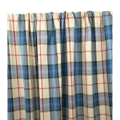 Tissu Technique Déperlant TARTAN Beige / Bleu