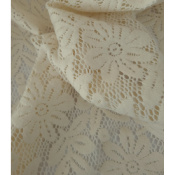 Tissu Guipure Mélange Coton Grattée Daisy