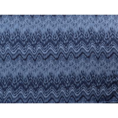 Coupon Voile de Viscose Tie & Dye Bleu 140 cm x 140 cm