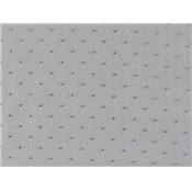 Tissu Voile Ecru Imprimé Pois Tete d'Epingle Foil Argent