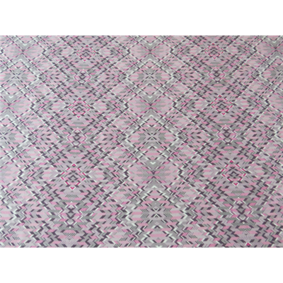 Tissu Voile Imprimé Chevron Rose