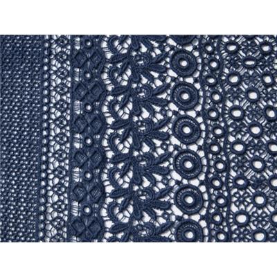 Tissu Dentelle Guipure Bleu Marine