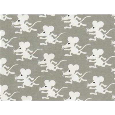 Tissu Jersey Coton / Elasthanne Imprimé Souris