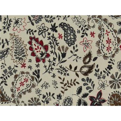 Tissu Jersey Viscose / Elasthanne Imprimé Cachemire et Fleurs