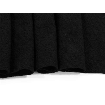 Tissu Maille Laine Bouillie Noir