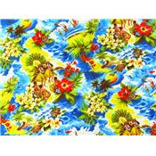 Tissu Maille Maillot de Bain Aloha