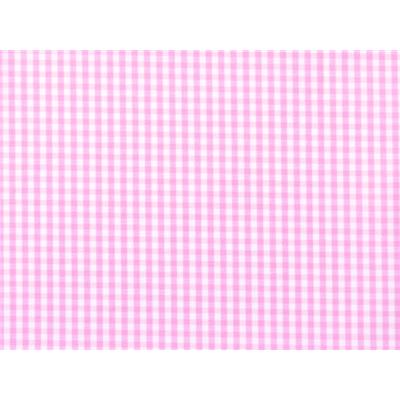 Tissu Poly-Coton Vichy Rose / Blanc