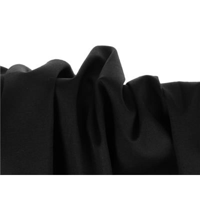 Coupon Popeline Coton Stretch Noir 90 cm x 145 cm