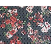 Coupon Voile Plumetis Imprimé Fleurs 100 cm x 140 cm