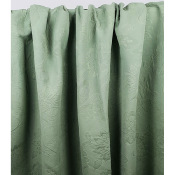 Tissu Coton Natté Jacquard Fleurs Vert Céladon