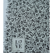 Tissu Crepe 100 % Viscose Black & White Flowers