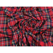 Tissu Flanelle Tartan Rouge