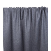 Tissu Lainage Double Face 100 % Laine Gris Chiné / Bleu Nuit
