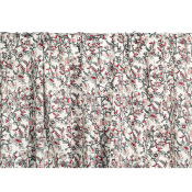 Tissu Voile Coton / Viscose Fleurs Ethniques Ecru