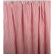 Tissu Popeline 100 % Coton Rayé Blanc / Rouge