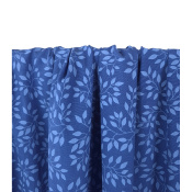 Tissu Crepe 100 % Viscose Feuillage Bleu