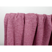 Tissu Maille Interlock Framboise Chiné