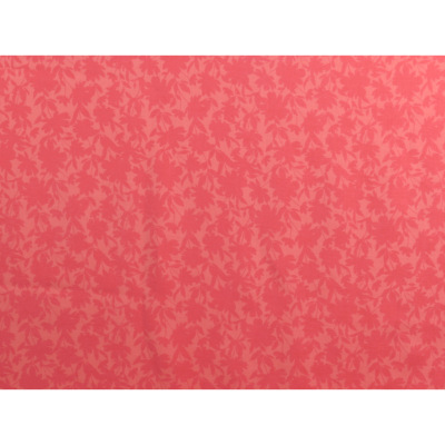 Coupon Toile 100 % Lyocell Fleurs Corail 100 cm x 150 cm