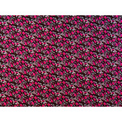 Tissu Voile de Viscose Fleurettes Rose