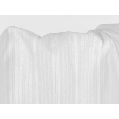 Tissu Voile de Coton Brodé Blanc