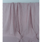 Tissu Oxford 100 % Coton Rayé Bordeaux & Blanc