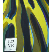 Tissu Voile de Viscose Abstract Waves