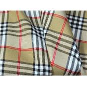 Tissu TARTAN Beige / Rouge
