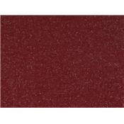 Tissu Molleton Gratté Bordeaux Lurex Argent