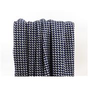 Tissu Tweed Bleu & Blanc / Lurex