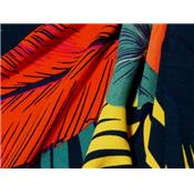 Tissu Crepe Poly / Viscose Tropical Marine