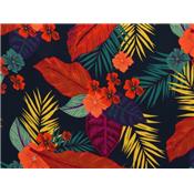 Tissu Crepe Poly / Viscose Tropical Marine