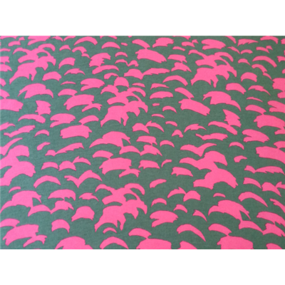 Tissu Viscose Imprimé Abstraits Fuchsia