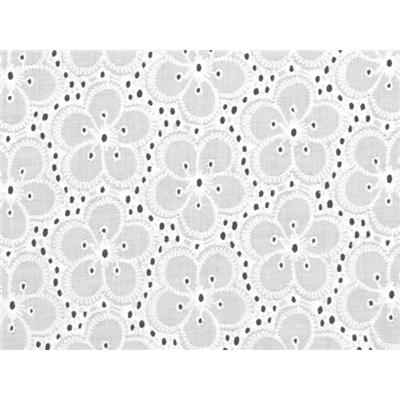 Tissu Broderie Anglaise Blanc