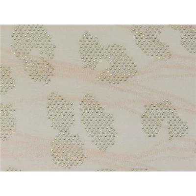 Tissu Jersey Structuré Corail Imprimé Petit Point Foil Doré