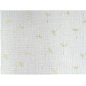 Tissu Double Gaze Ecru Dandelion Doré