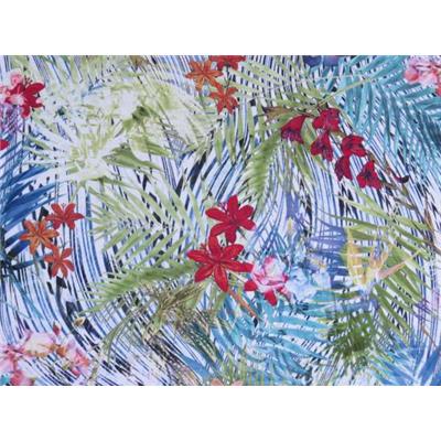 Tissu Jersey Polyamide / Elasthanne Imprimé Tropical