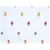Tissu Popeline Légère Motifs Glaces Brodées